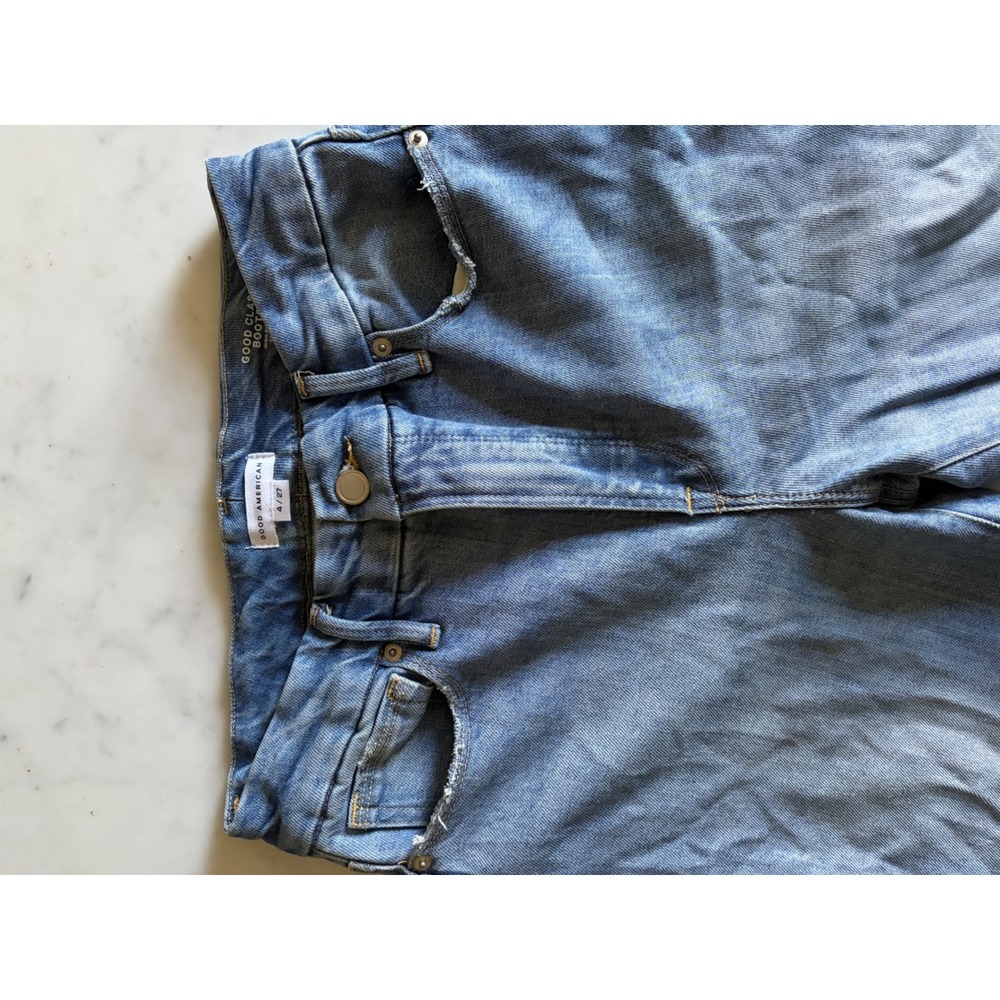Good American Classic Bootcut High Rise Denim Jeans Medium Wash Size 4/27 - Picture 8 of 15